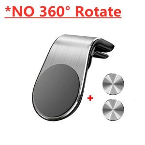 360 Rotatable Air Vent Magnetic Car Phone Holder Metal Universal Mobile Phone Stand For IPhone 16 Samsung Car GPS Support Mount