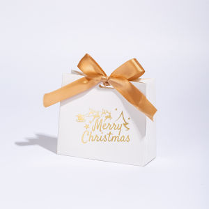 20pcs Christmas Gift Boxes With Ribbon And "Merry Christmas" Sign Suitable For Candy Chocolate Small Gifts Party Favors
