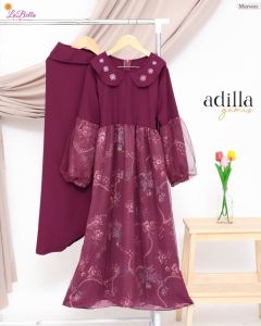 GAMIS ANAK KOREAN LOOK MAROON SERIES !! GAMIS ANAK TANGGUNG DAN REMAJA ADILLA BY LABELLA