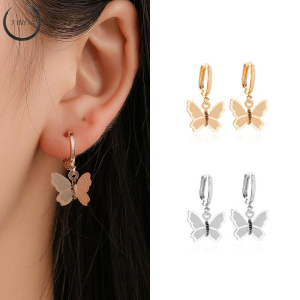 Corinna Korean Fashion Ear Buckle Earrings Butterfly Matte Simple Wild Women Earrings A1