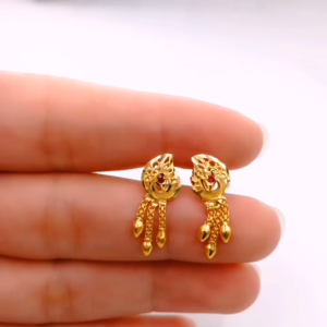 Yon Hing Subang Earrings Gantung Peacock Skru Design Indian 2.01g 2.03g Emas 916