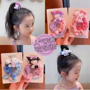 หนาขึ้น ที่คาดผมเด็ก Kurokos Little Girls ที่คาดผมหางความยืดหยุ่นสูงเครื่องประดับผมไม่ทําลายเชือกผม