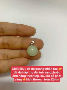 Dây chuyền bi tròn đá dạ quang phát sáng