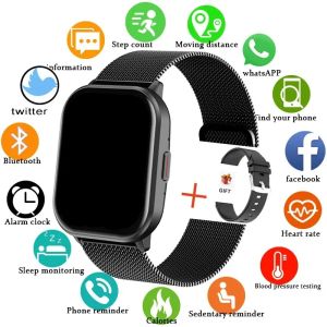 2026 New Lady fashion Smart Watch Men Women Heart Rate Blood Pressure Fitness Tracker Bluetooth Call Smartwatch Man For Android