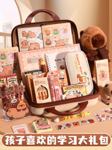 Capibara Stationery Set Gift Box Back-to-School Birthday Gifts for Boys And Girls School Supplies Childrens Prizes High Aesthetic Blind Box