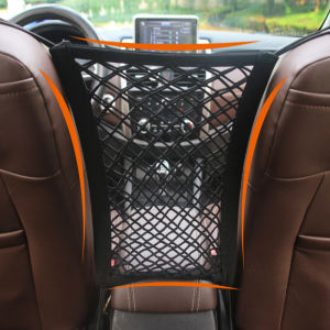 LucaSng Car Seat Storage Net Pocket Storage Car Screen Mobile Phone Car Storage Bag Seat Back Hanging Bag Car Supplies-Black