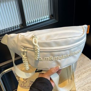 กระเป๋าคาดหน้าอกผ้าใบลำลองสำหรับฤดูร้อน กระเป๋าสะพายข้างสีแดงแบบใหม่ปี 2025 กระเป๋าคาดเอวแบบลำลองสำหรับผู้หญิง น้ำหนักเบา กระเป๋าสะพายข้างแบบสะพายข้าง