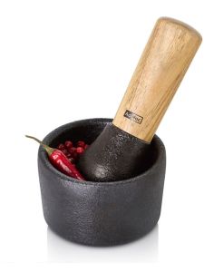 Cast Iron Pestle And Mortar Spice Grinding Tool Kitchen Cooking Utensil ADHOC Brand Other Region Origin Hand Operated Clay Tool