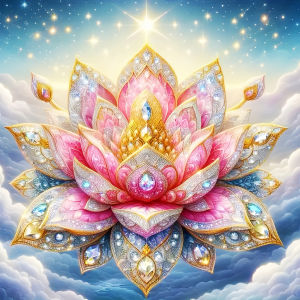 Evershine | EverShine Tranh Gắn Đá Chữ Thập Hoa Sen Full Khoan Khảm Thêu Người Lớn Thủ Công Hiện Đại Trang Trí Nhà Hoa Nghệ Thuật Nhựa