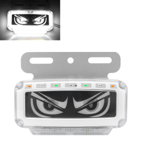 1x 24V Truck RV Vehicle Eye Side Marker Lights Waterproof Ultra-Brigh Focus Lamp LED Side Marker Lights With Dynamic Effect red
