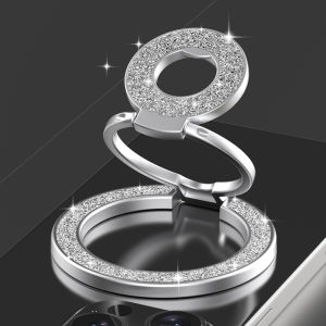 Piple | Luxury Magnetic Phone Stand Dual Ring Triple Fold Flash Powder Ring Clip Universal Desktop Car Magsafe