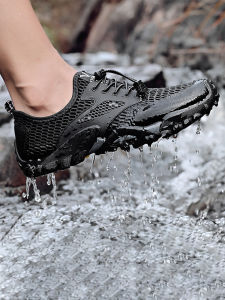 Mens Sandals Summer Outdoor Wear Anti-Slip Water Shoes Beach Swimming Beach Rubber Quick Dry Hiking Shoes Sporty Style