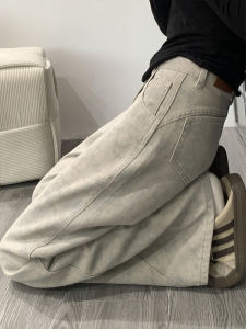 Light Grey High Waist Wide Leg Jeans Womens Summer New Style LooseComfortable Slimming Floor-Length Bends like a Knife