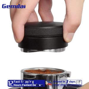 Gemilai Italian coffee machine double head coffee press three leaf flat bottomed cloth press powder hammer two in one51/53/58mm