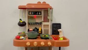 **Malaysia Seller** 72cm 43pcs Pretend BIG Size Kitchen Play Set with Music and Spray Mist Kids Toys Pretend PlaySet