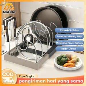 Rak Panci Rak Dapur panci bawah wastafel tempat tutup panci Stainless Steel Rak Tutup Panci Teplon Wajan Talenan Serbaguna Talenan Piring Dapur Tempat Peralatan Adjustable Rak Panci Bisa Diregangkan