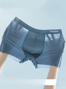 miiow | Mens Ice Silk Breathable Briefs Summer Thin Style Comfortable Underwear Youth Mid Waist Nylon Fabric Antibacterial Shorts