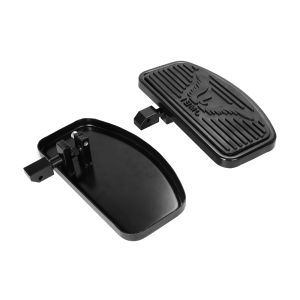 Universal Motorcycle Front Wide Footrest Foot-boards Rider Driver Foot Rest Floorboards Black For Honda Yamaha Dragstar