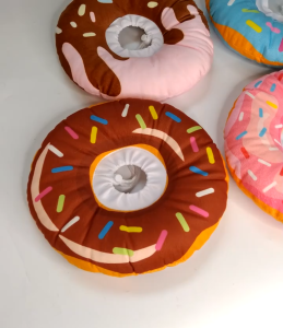 Dog Cat E-Collar Recovery Cone Adjustable Cotton Blends Neck Recover Cat Donuts Printed Pet Collar 伊丽莎白圈 宠物项圈