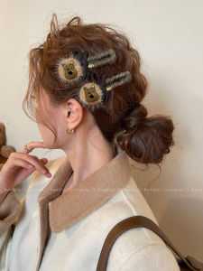 Sweet Butterfly Knot Hair Clip Womens Side Part Hair Card Bangs Clip New 2025 Puppy Duckbill Hair Clip Pearl Embedded