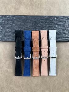 20mm 22mm Vintage Suede Cowhide Leather Watch Straps Quick Release Replacement Watch Band Business Calfskin Bracelet Accessories