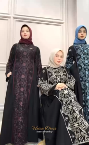 haiza dress gamis tulle motif terbaru gamis simple elegant kekininn gamis produk amore by runy terbaru