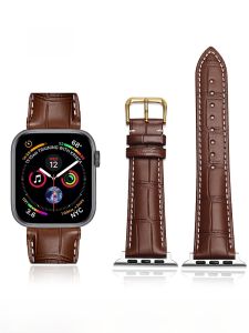 FUDIEN | Apple Watch Compatible Leather Strap S9 New Model Apple Watch 7 Butterfly Buckle Personality SE Genuine Leather 44mm Smart Watch Band