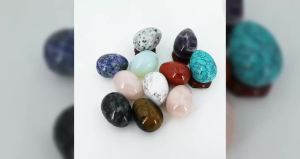 30x40mm Natural Amethyst Yoni Egg Healing Crystal Stone Natural Gems Chakra Yoga Reiki Mineral Specimen Easter Gifts Home Decor