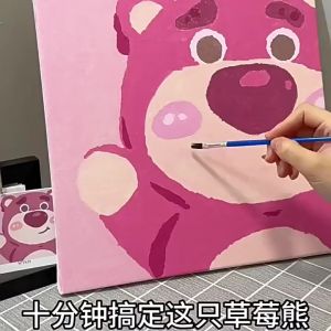 Mainan Anak Lukisan DIY Paint by Number Melukis Dengan Nomor Karakter