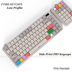 Fynmi Low Profile 127 keys PBT Dye-Sublimation ANSI Keycaps for Keychron/Nuphy/MX Switch Mechnical keyboard