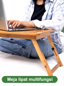 Meja Lipat kayu Meja Laptop Portable Meja Lipat Belajar Meja Lipat Serbaguna Meja komputer Minimalis