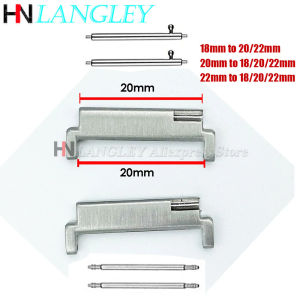 1Pair Strap Metal Adapter 18mm To 20/22mm20mm To 18/20/22mm22mm To 18/20/22mm Quick Release Pin Connectors WatchBand Accessory