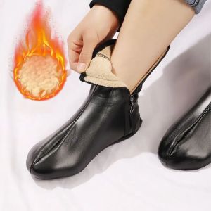 Leather Socks Room Socks Adult Womens Waterproof Bottom Wool Lining Thick Warm Carpet Socks Mens Winter
