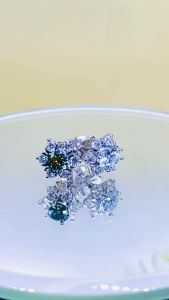 Bông tai nữ full moissanite Mỹ D/FL kiểm định GRA kiểu hoa 6 cánh đá chủ 5li bạc xi bạch kim  Khuyên tai bạc mạ vàng trắng đính kim cương nhân tạo moissanite kiểu vuông đẹp Hoa tai bạc thật xi kim đá moissanite -  KIM LỘC PHÁT BFM