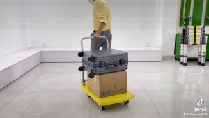 Xe đẩy hàng sàn nhựa SUMIKA T170 - Khung thép tay cầm gấp mở tiện lợi tải trọng 170kg