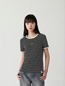 ICICLE | Cotton Silk Blend Knit Fabric T-Shirt