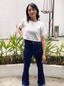 YAOSHI-CELANA PANJANG DENI/JEANS WANITA- CELANA PINGGANG TINGGI- HIGH WAIST CUTBRAY  FROND LINE VINIX BASIC