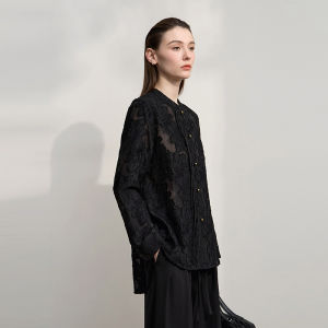 AMII | Chinese Style Floral Button Womens Shirt