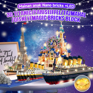 Mainan DIY Assemble Anak: Kapal Titanic & Model Eiffel 3585PCS