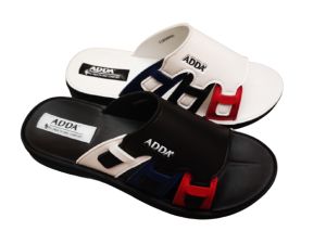 Adda รองเท้าผู้ชายลำลอง คาดหน้า รองเท้าแตะผู้ชาย หนังนิ่ม งานสวย พื้น PU ใส่แล้วเบาสบายถูกที่สุด ADDA รุ่น 71K08-M1   สีดำ