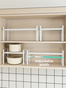 QIMAHUANGZI | Adjustable Storage Shelf Cabinet Organizer Dual Level