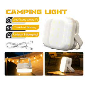 Camping Light Rechargeable Long Battery Life Tent Light COB Emergency Light Waterproof Portable 3 Modes