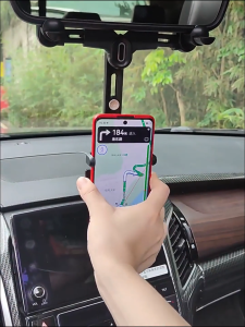 Rearview mirror dedicated adjustable car navigation phone stand 360° rotating telescopic fixed support frame Tahan lama