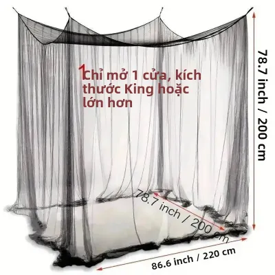 Mùng Chống Muỗi Di Động Màu Trắng Lớn Dùng Cho Cắm Trại Ngoài Trời Chống Côn Trùng Thoáng Khí Bảo Vệ Phòng Ngủ Lều Võng Sử Dụng Một Cửa.