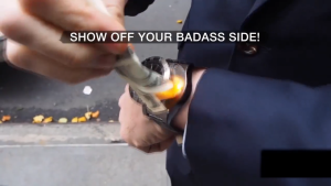 ALX Malaysia Cigarrete Electronic Lighter USB Rechargeable Quartz Wrist Watch