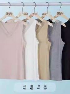 Áo Ba Lỗ Cotton Ren Cổ Ren Mỏng Đa Năng Thân Thiện Với Làn Da Lụa Tơ Tằm Bên Trong Ngoài Áo Bó Sát Cơ Bản Mùa Hè 2024