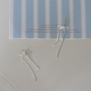 Sweet Tassel Butterfly Knot Long Silver Needle Earrings Womens Fashion Jewelry Elegant Design Fresh out New 2025 Model