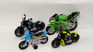 2in1 Inertia Motorcycle Toy Set | Inertia Power Motorbike Model Toys Random Colour | Kids Boys Gift Racing Bike Mini Toy