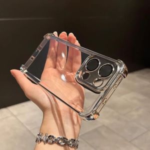 เคส OPPO Reno 12 Pro 13 Pro 13F 5G Reno 11 10 Pro 12F 11F 8Z 7Z 8 6 5 5G เคสโทรศัพท์ใสหรูหราสวยงามกันกระแทกหนารองรับการกระแทกป้องกันการตก