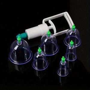 6/12pcs Aspirating Cupping Device Household Vacuum Cupping Set for Body Massage Relaxation Manual Suction Cup Kit Health Gifts